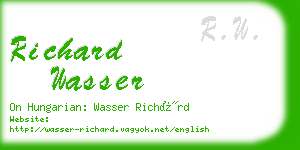 richard wasser business card